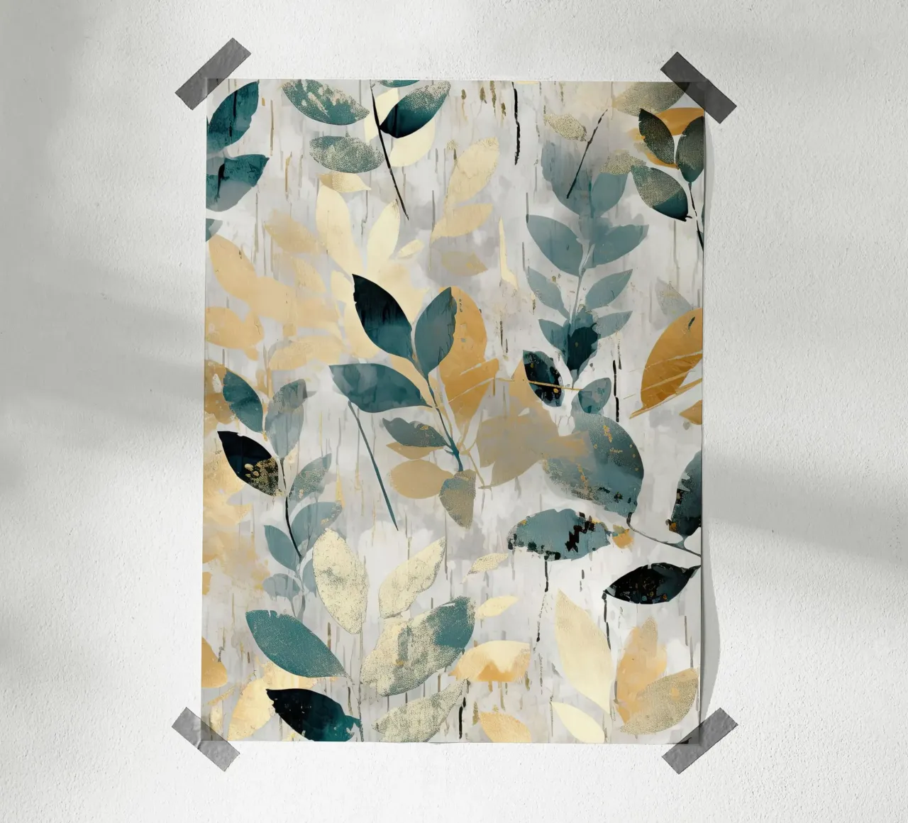 Gemälde 19 Poster mit Holzrahmen von Yaso Design Boho & Botanic