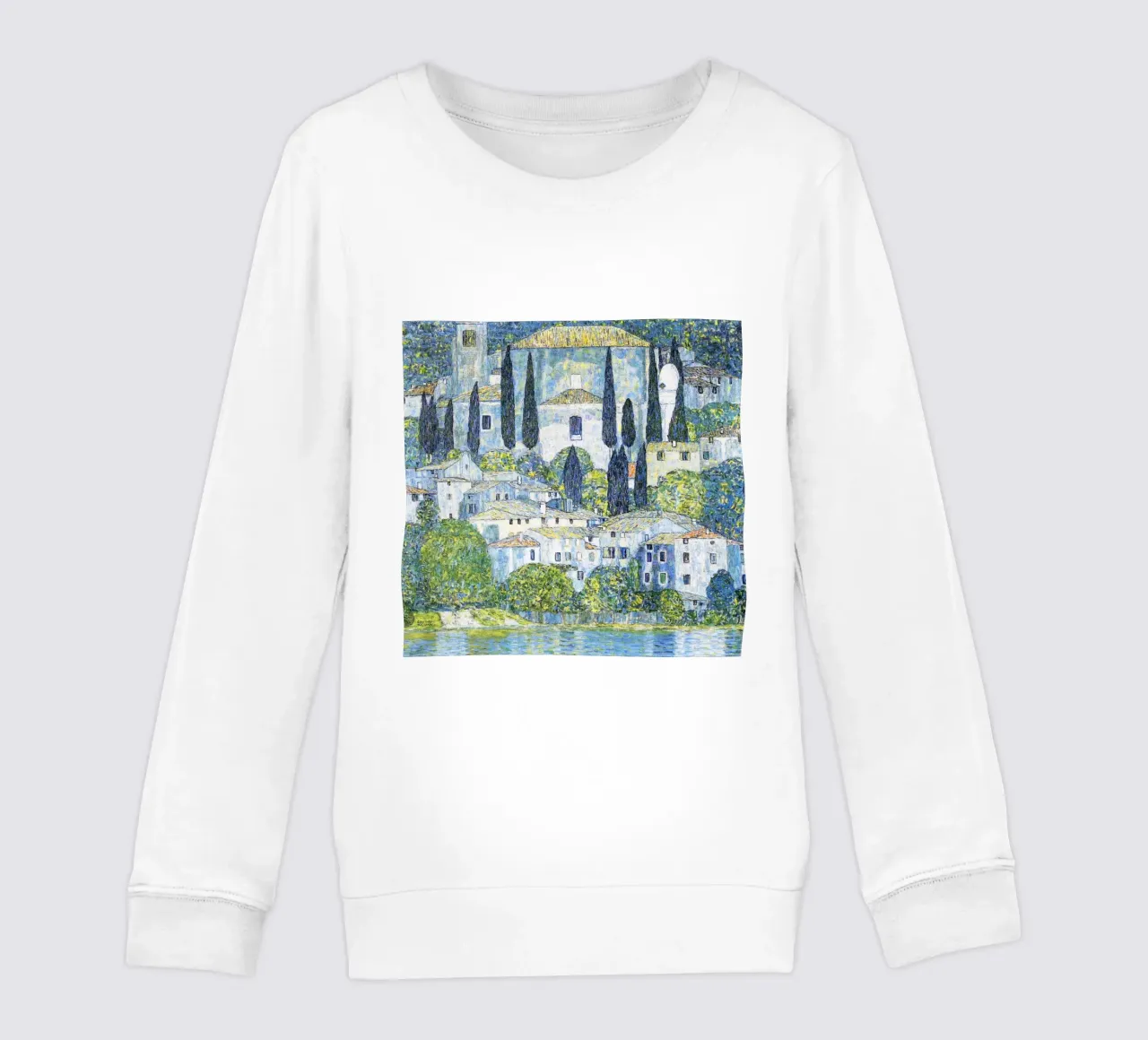 Kirche in Cassone (Chiesa di Cassone) di Gustav Klimt felpa bambino da Jolie Prints