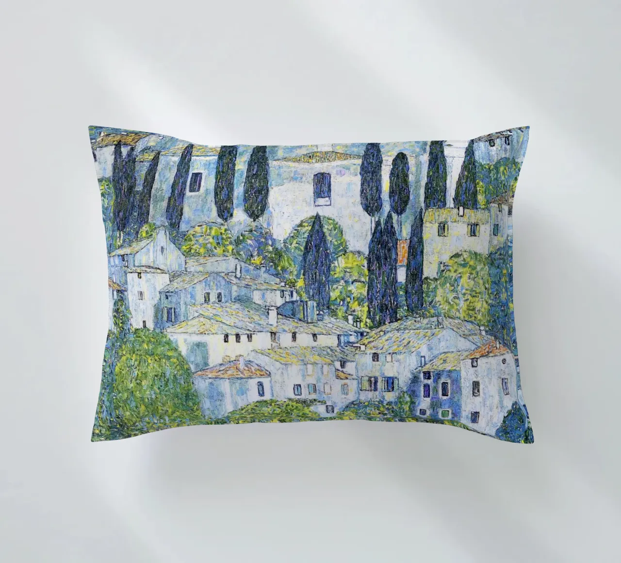 Kirche in Cassone (Chiesa di Cassone) di Gustav Klimt cuscino da Jolie Prints