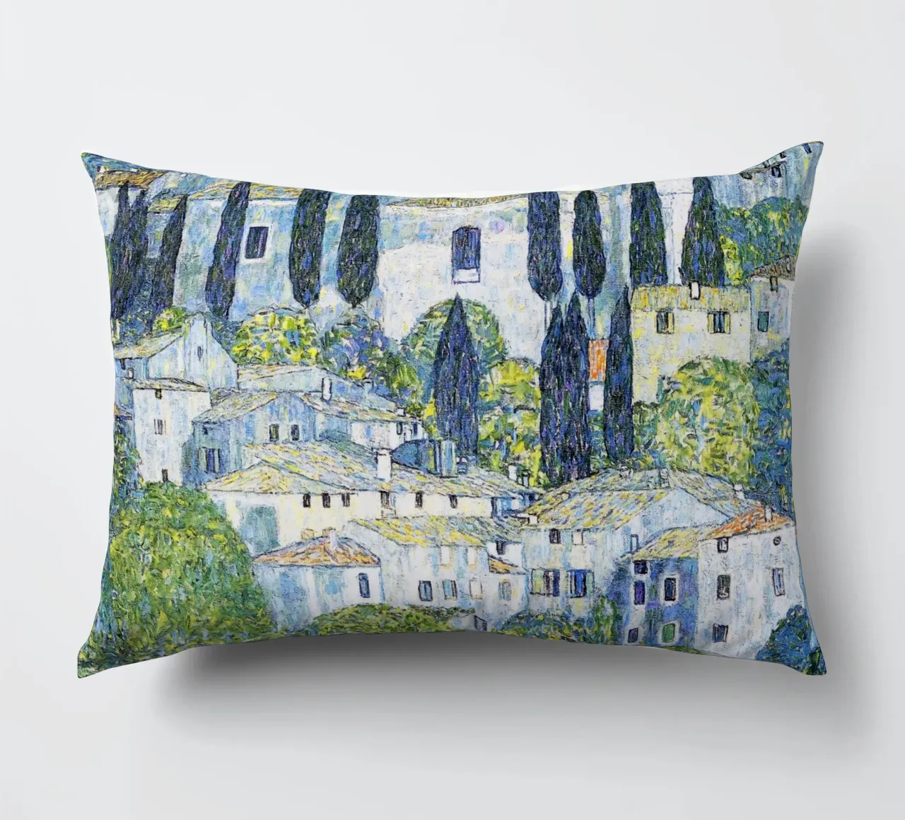 Kirche in Cassone (Chiesa di Cassone) di Gustav Klimt cuscino da Jolie Prints