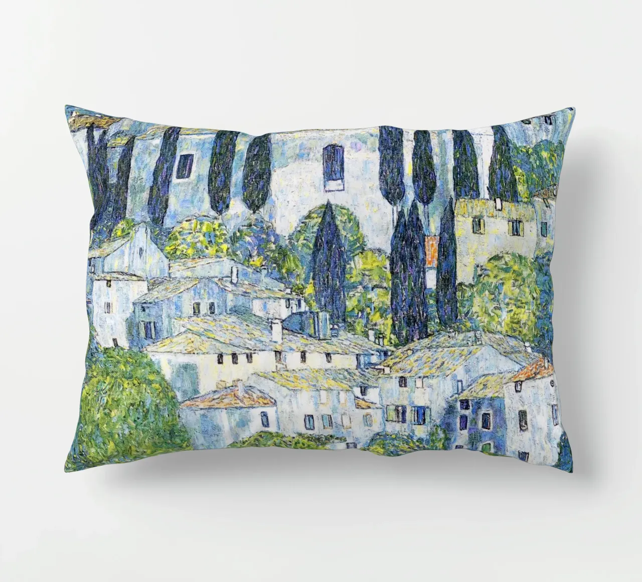 Kirche in Cassone (Chiesa di Cassone) di Gustav Klimt cuscino da Jolie Prints