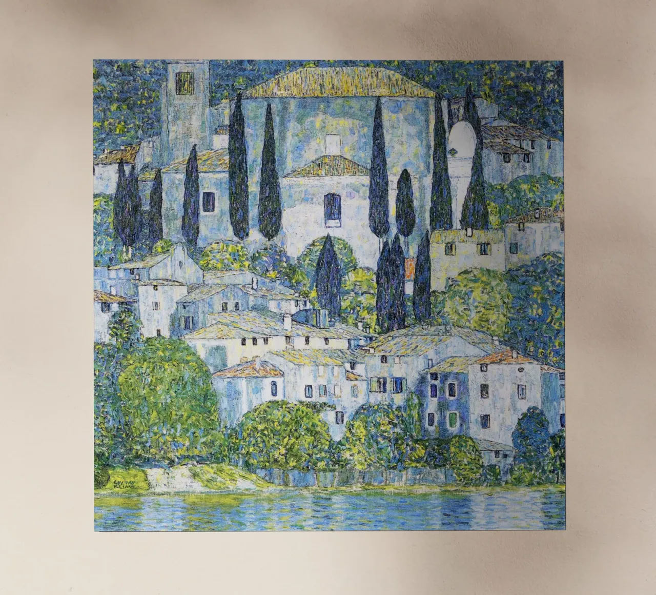 Kirche in Cassone (Chiesa di Cassone) di Gustav Klimt pellicola backlit da Jolie Prints