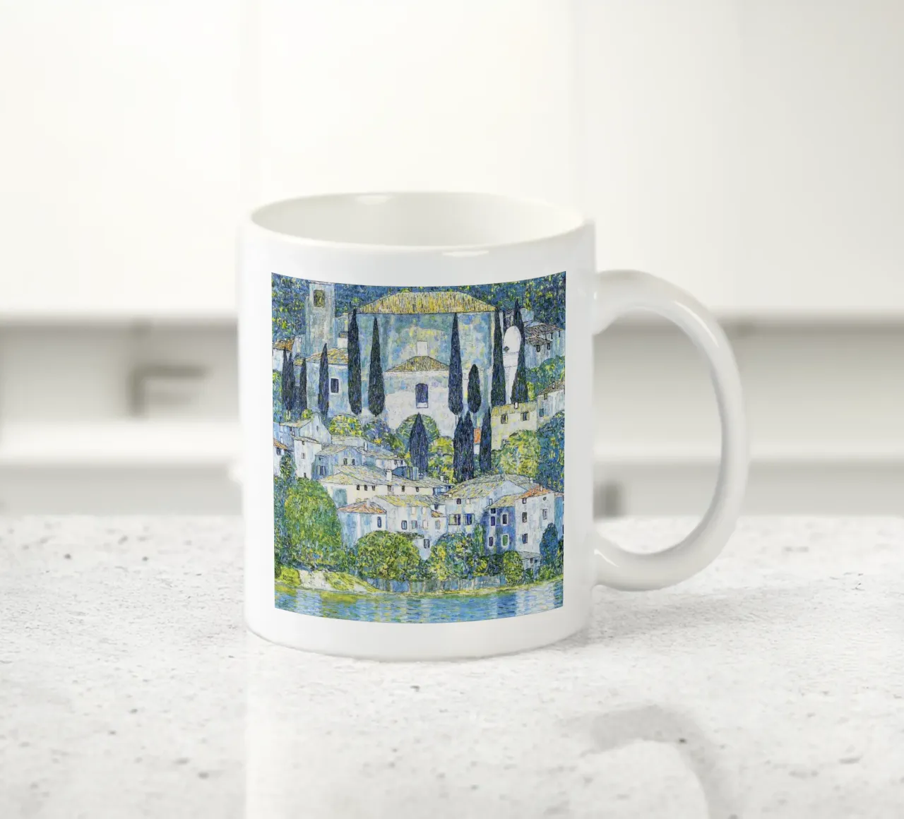 Kirche in Cassone (Chiesa di Cassone) di Gustav Klimt tazza in ceramica da Jolie Prints