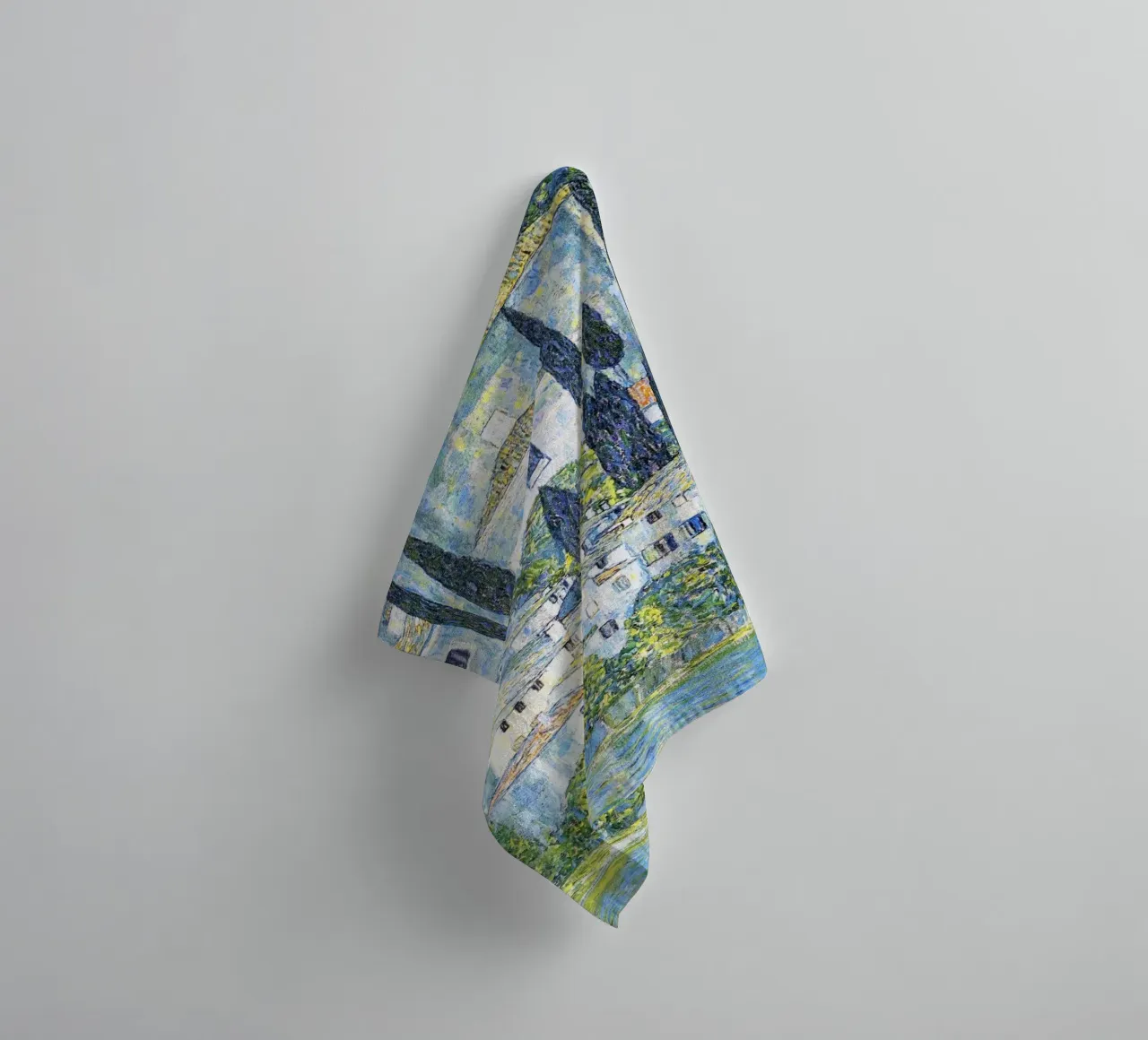 Kirche in Cassone (Church in Cassone) by Gustav Klimt towel by Art History