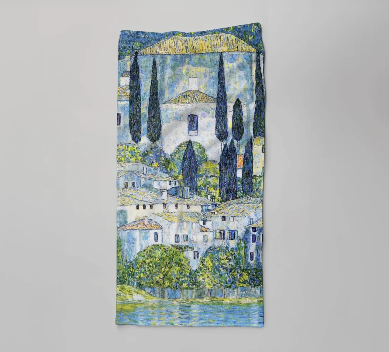 Kirche in Cassone (Church in Cassone) by Gustav Klimt towel by Art History