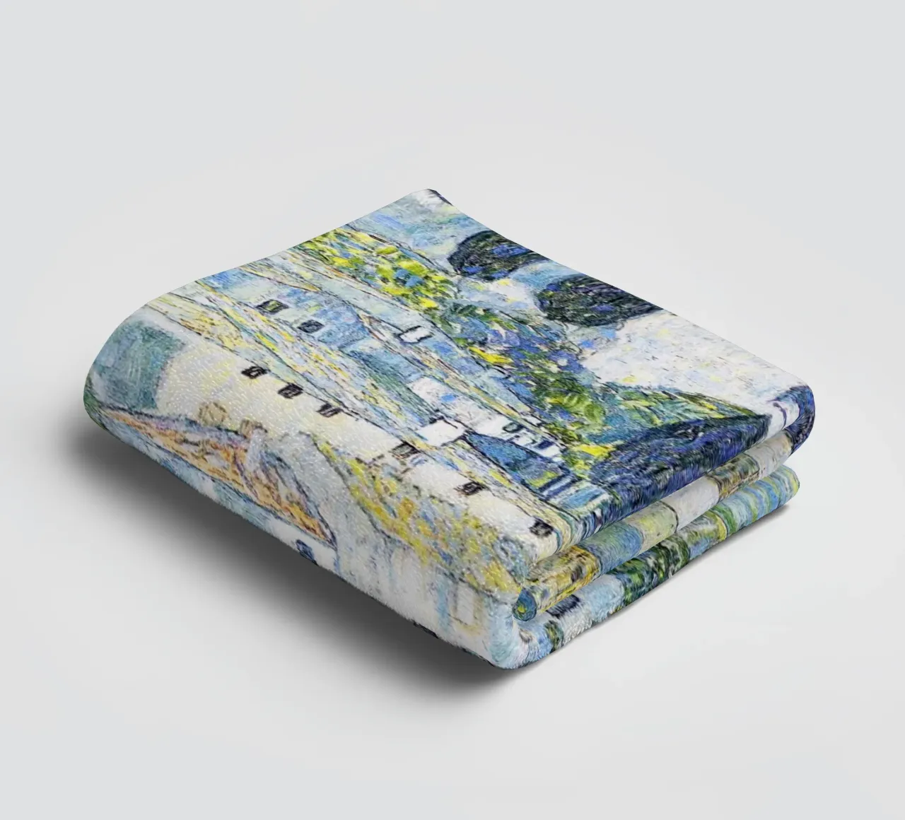 Kirche in Cassone (Church in Cassone) by Gustav Klimt towel by Art History