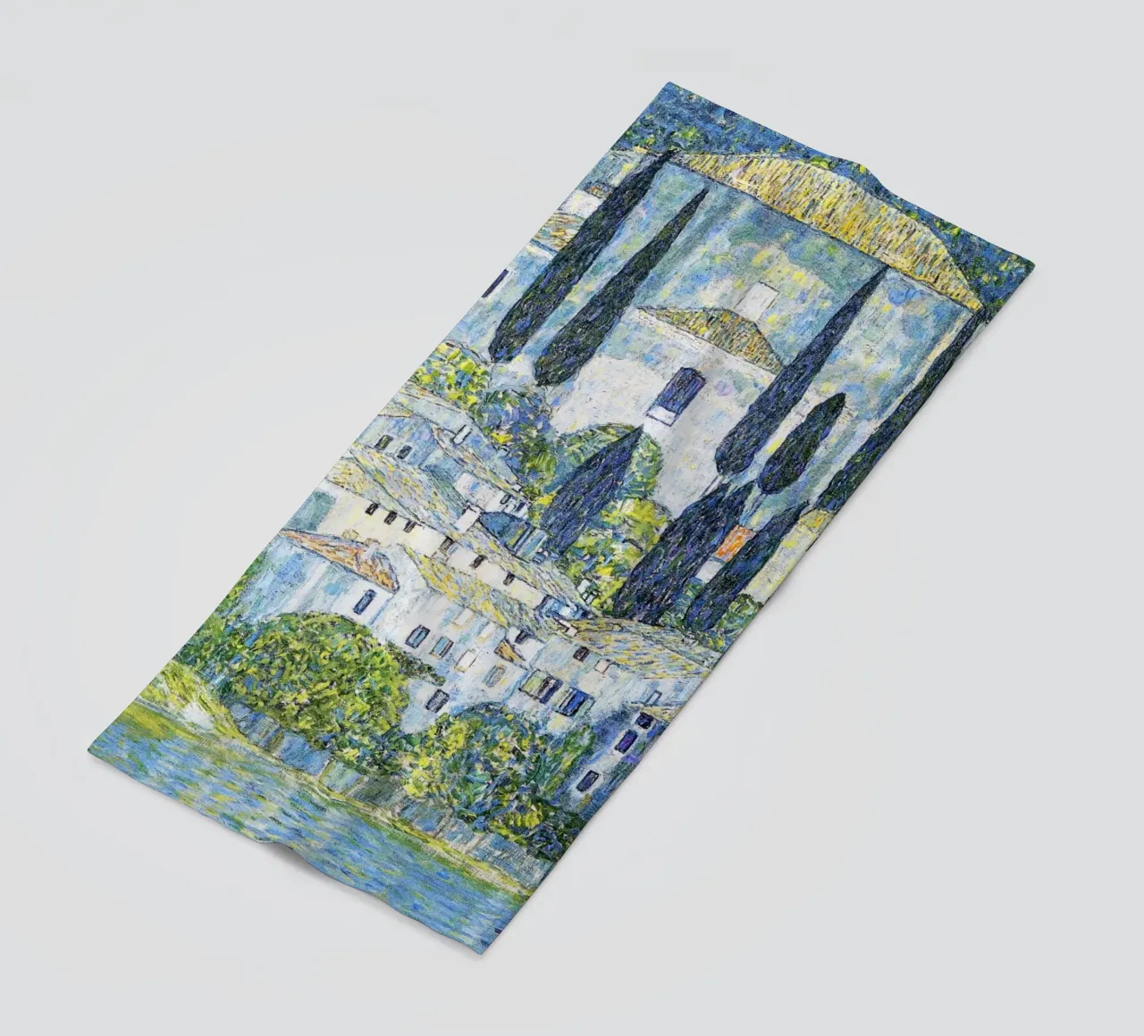 Kirche in Cassone (Chiesa di Cassone) di Gustav Klimt telo mare da Jolie Prints