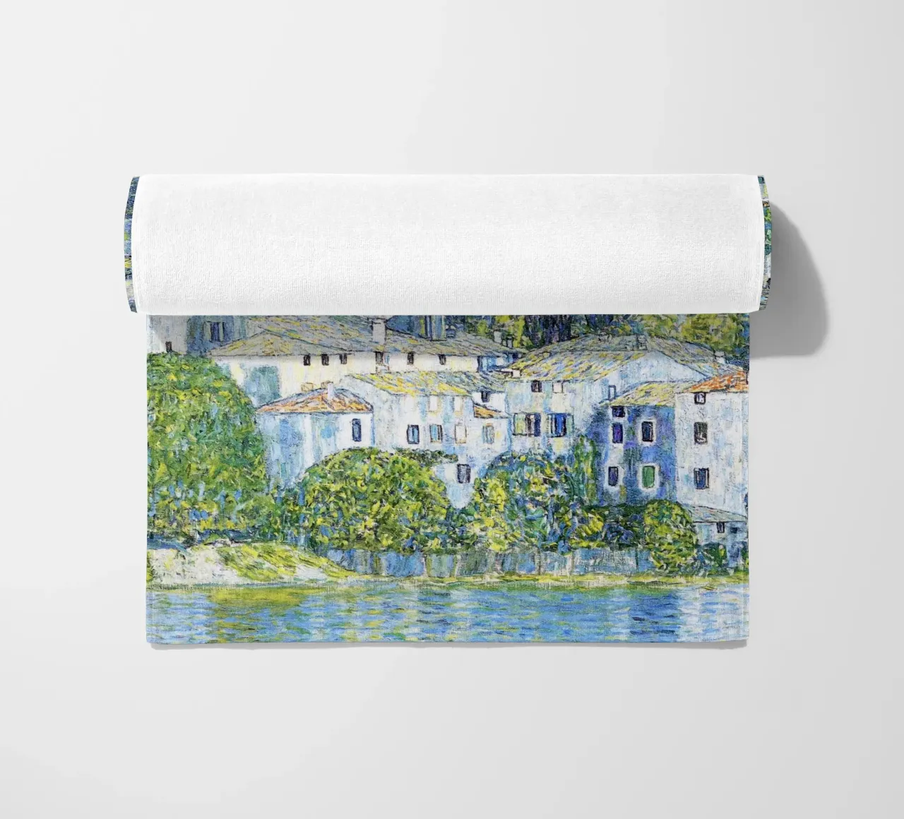 Kirche in Cassone (Chiesa di Cassone) di Gustav Klimt telo mare da Jolie Prints