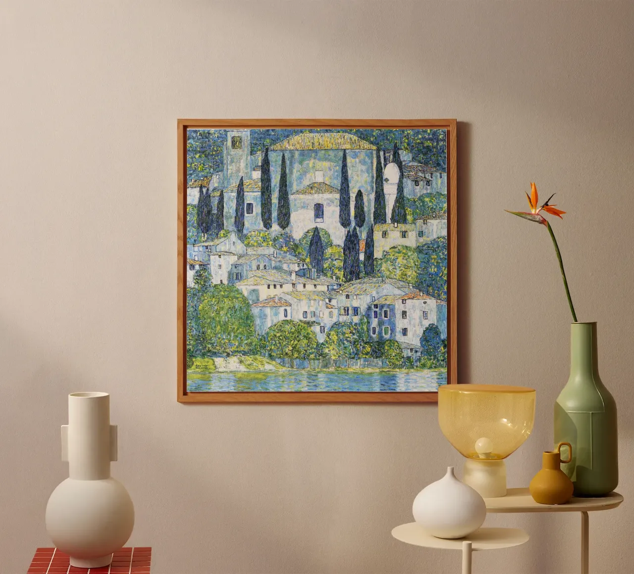 Kirche in Cassone (Chiesa di Cassone) di Gustav Klimt alluminio dibond da Jolie Prints