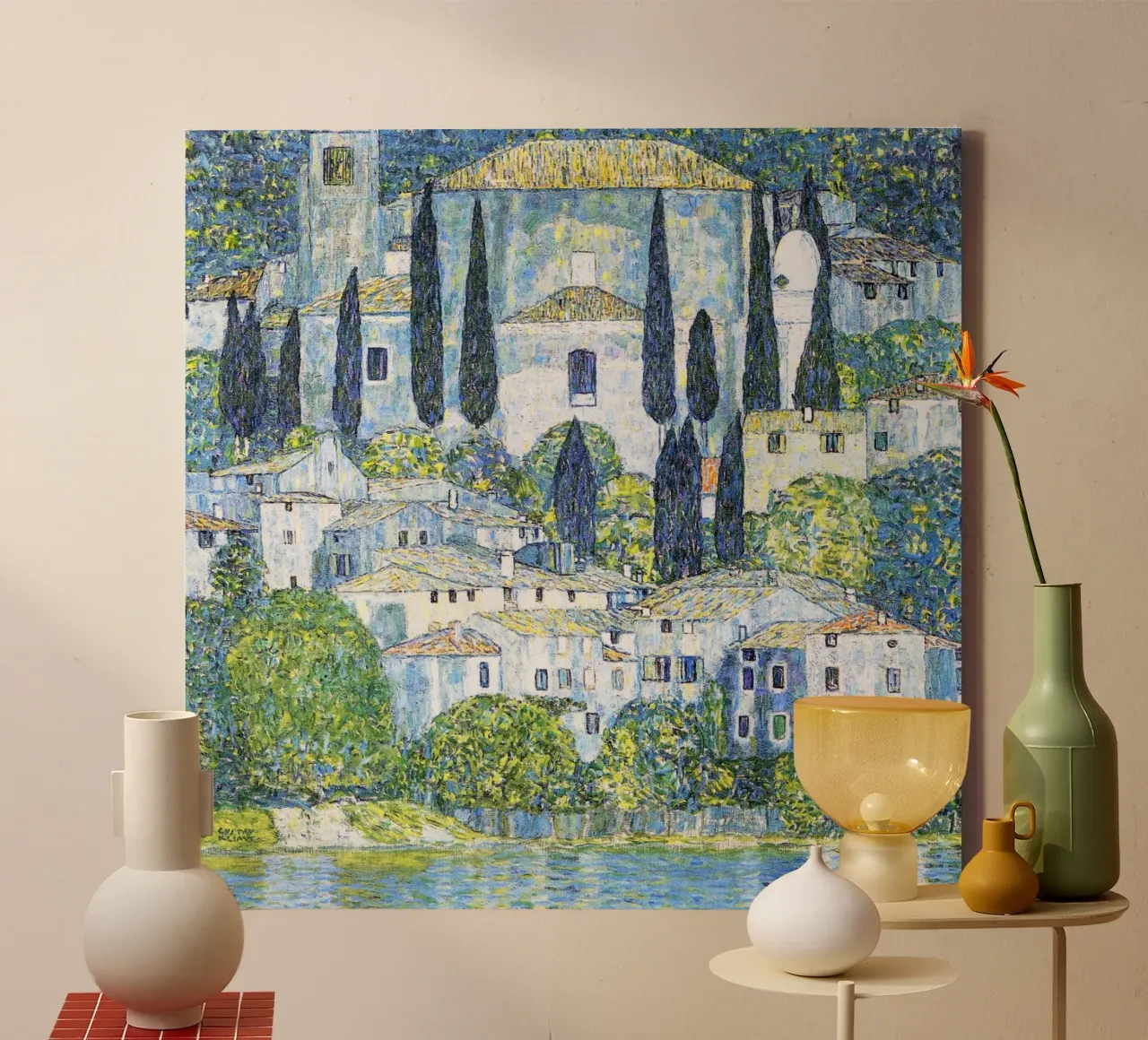 Kirche in Cassone (Church in Cassone) by Gustav Klimt canvas by Art History