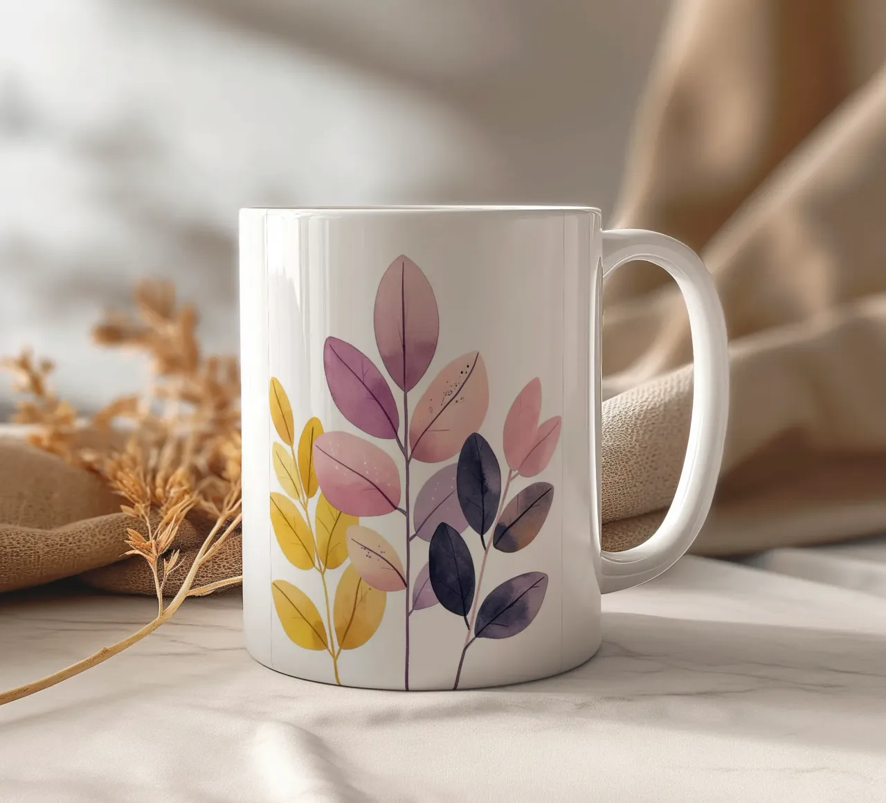 Foglie Boho 1 tazza in ceramica da Yaso Design Boho & Botanic
