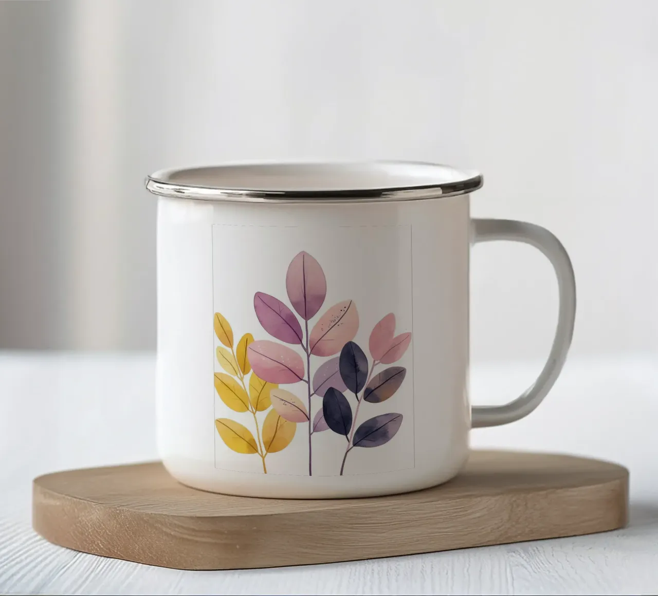 Foglie Boho 1 tazza in smalto da Yaso Design Boho & Botanic
