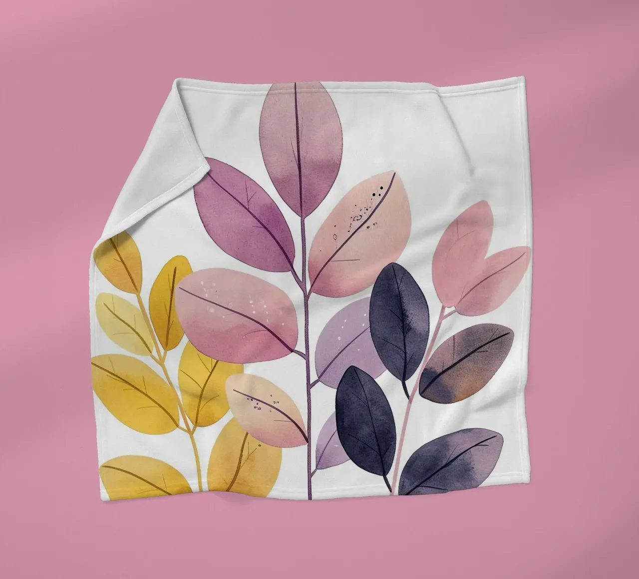Foglie Boho 1 coperta in pile da Yaso Design Boho & Botanic