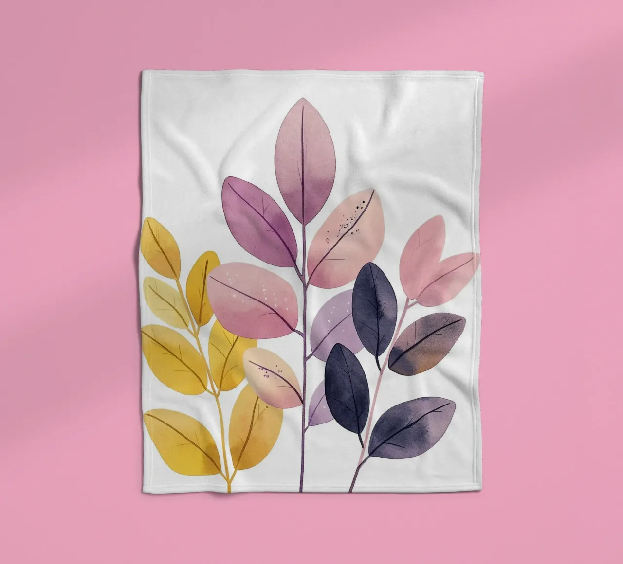 Foglie Boho 1 coperta in pile da Yaso Design Boho & Botanic