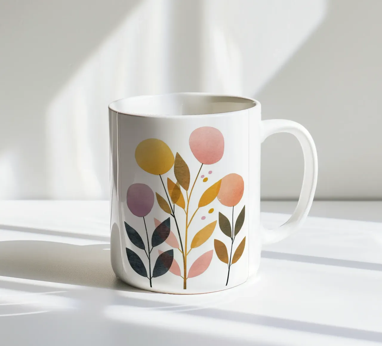 Foglie Boho 2 tazza in ceramica da Yaso Design Boho & Botanic