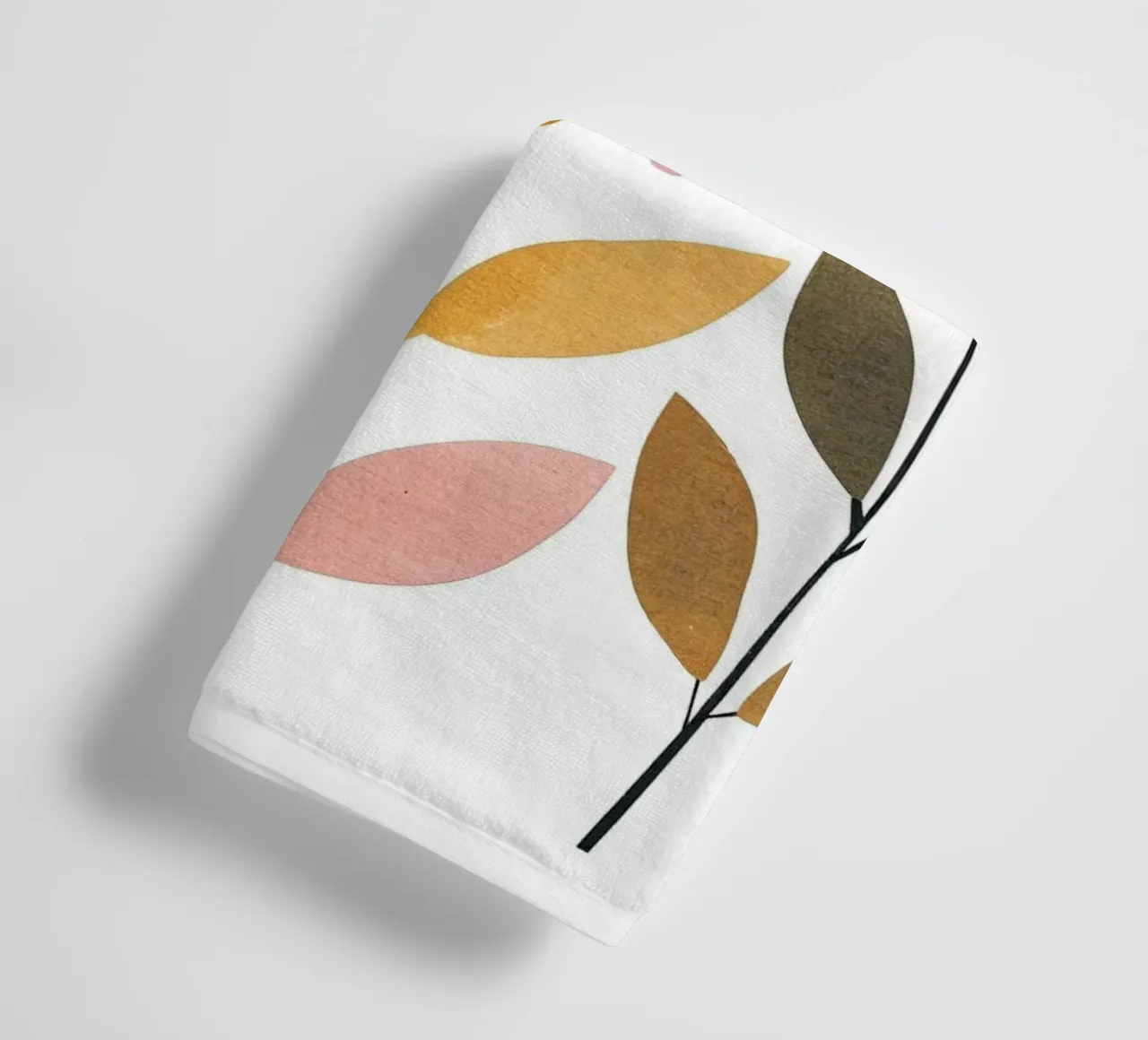 Boho Leaves 2 towel by Yaso Design Boho & Botanic