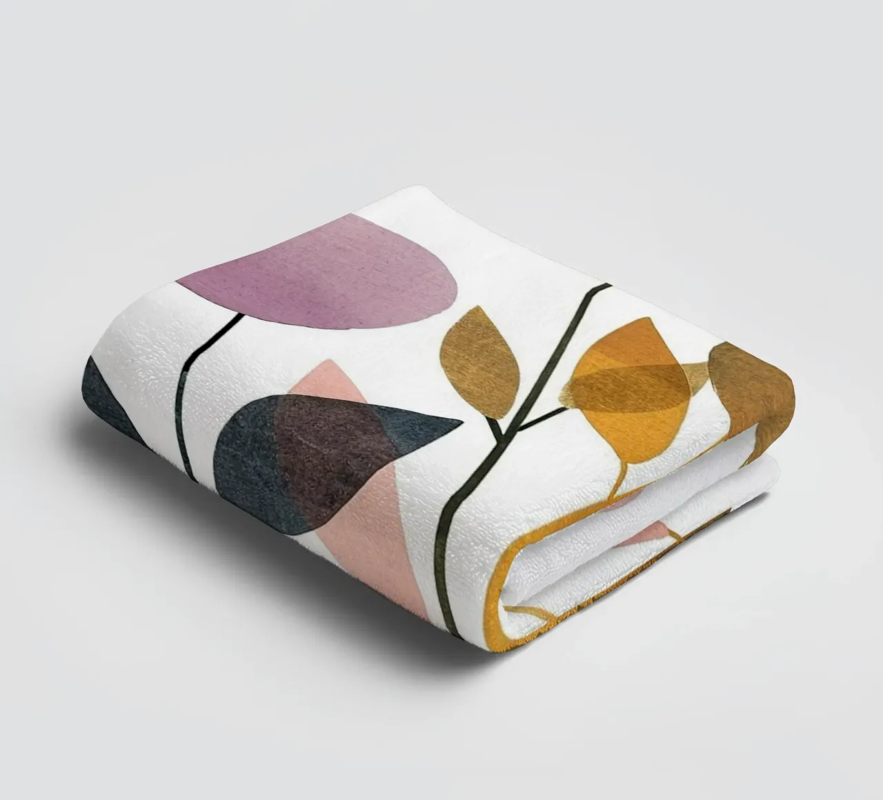 Boho Leaves 2 towel by Yaso Design Boho & Botanic
