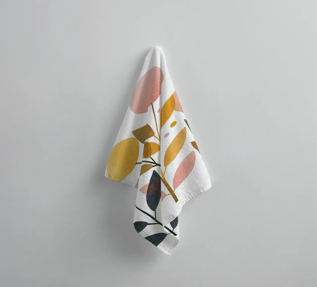 Boho Leaves 2 towel by Yaso Design Boho & Botanic