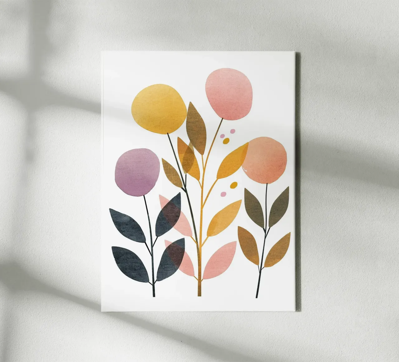 Foglie Boho 2 tela con Cornice a cassetta da Yaso Design Boho & Botanic