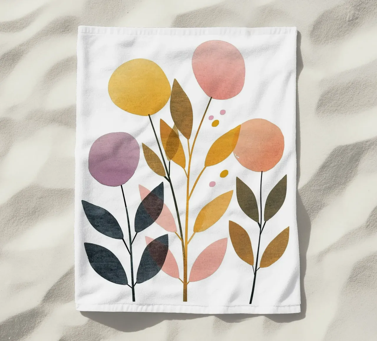 Foglie Boho 2 telo mare da Yaso Design Boho & Botanic