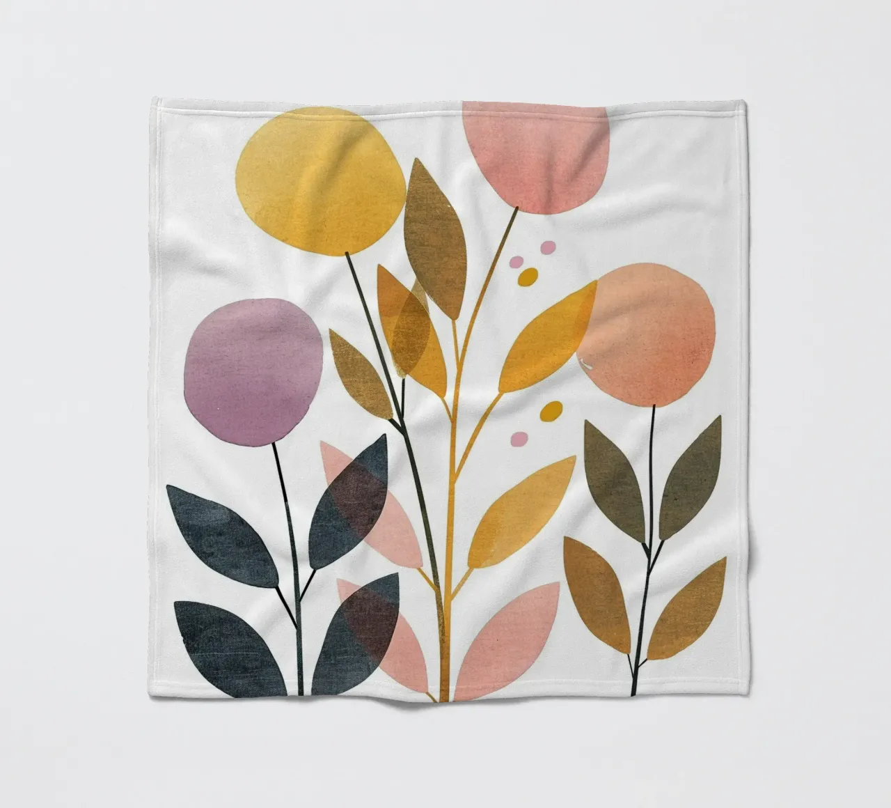 Foglie Boho 2 coperta in pile da Yaso Design Boho & Botanic