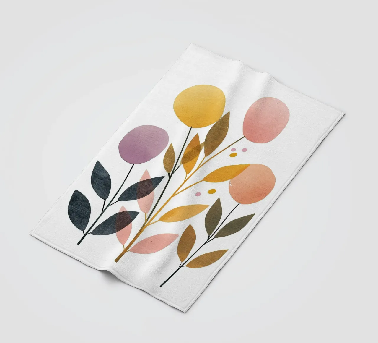 Foglie Boho 2 coperta in pile da Yaso Design Boho & Botanic