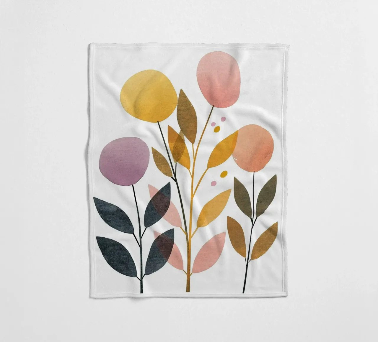 Foglie Boho 2 coperta in pile da Yaso Design Boho & Botanic