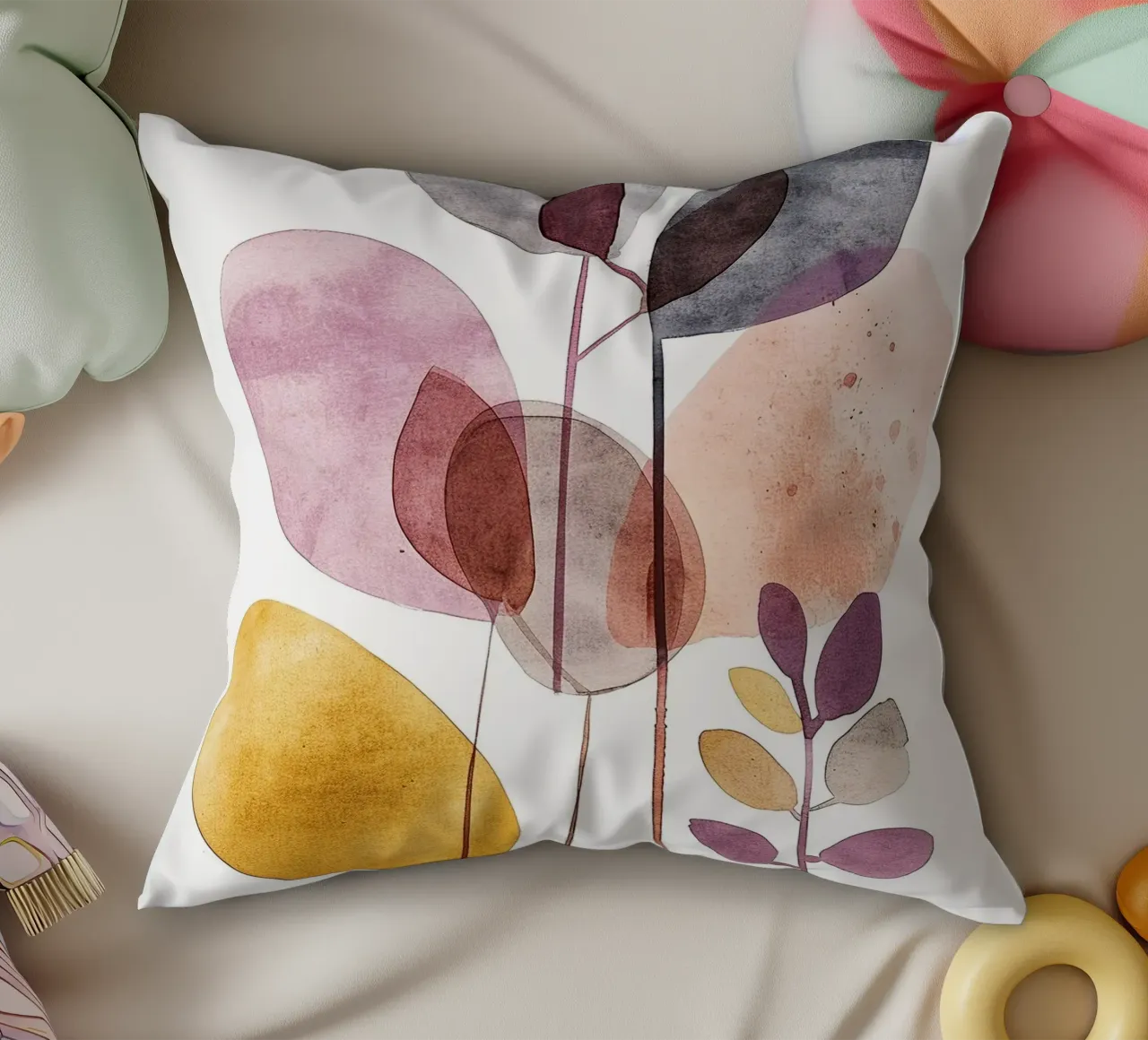 Foglie Boho 3 cuscino da Yaso Design Boho & Botanic