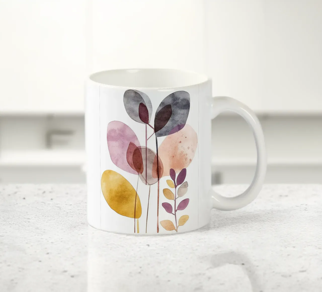 Foglie Boho 3 tazza in ceramica da Yaso Design Boho & Botanic