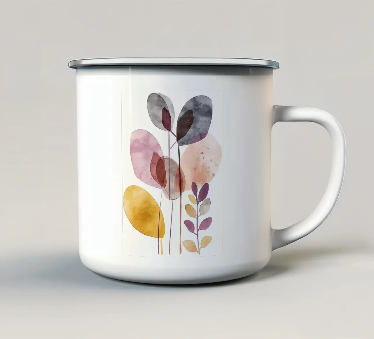 Foglie Boho 3 tazza in smalto da Yaso Design Boho & Botanic