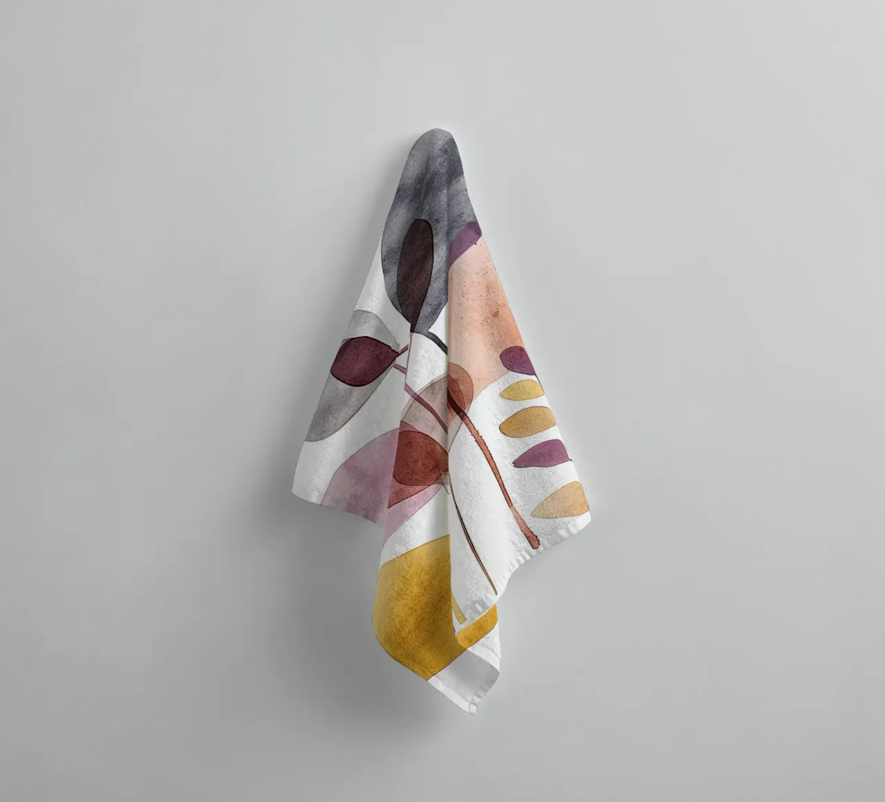 Boho Leaves 3 towel by Yaso Design Boho & Botanic