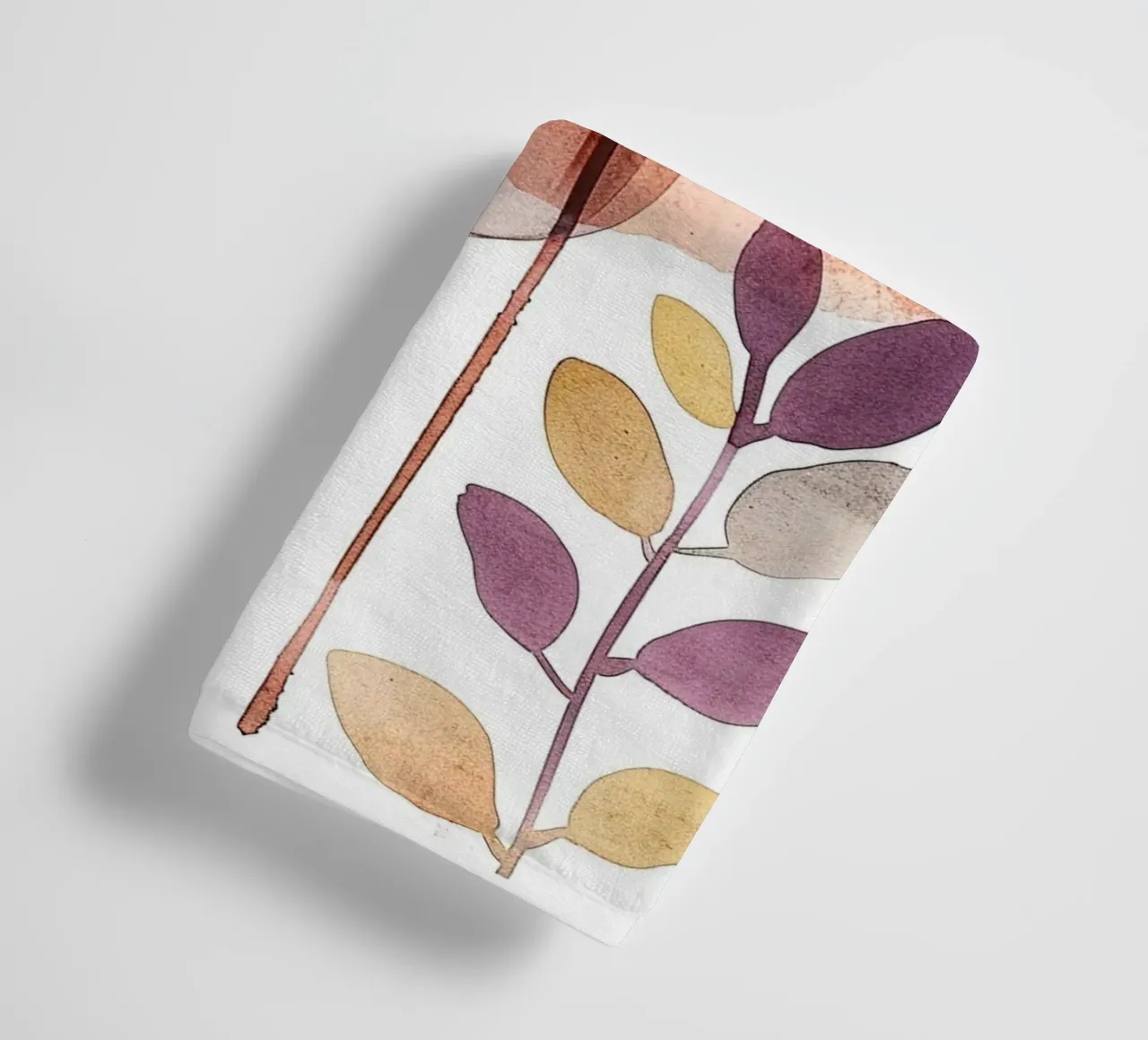 Boho Leaves 3 towel by Yaso Design Boho & Botanic