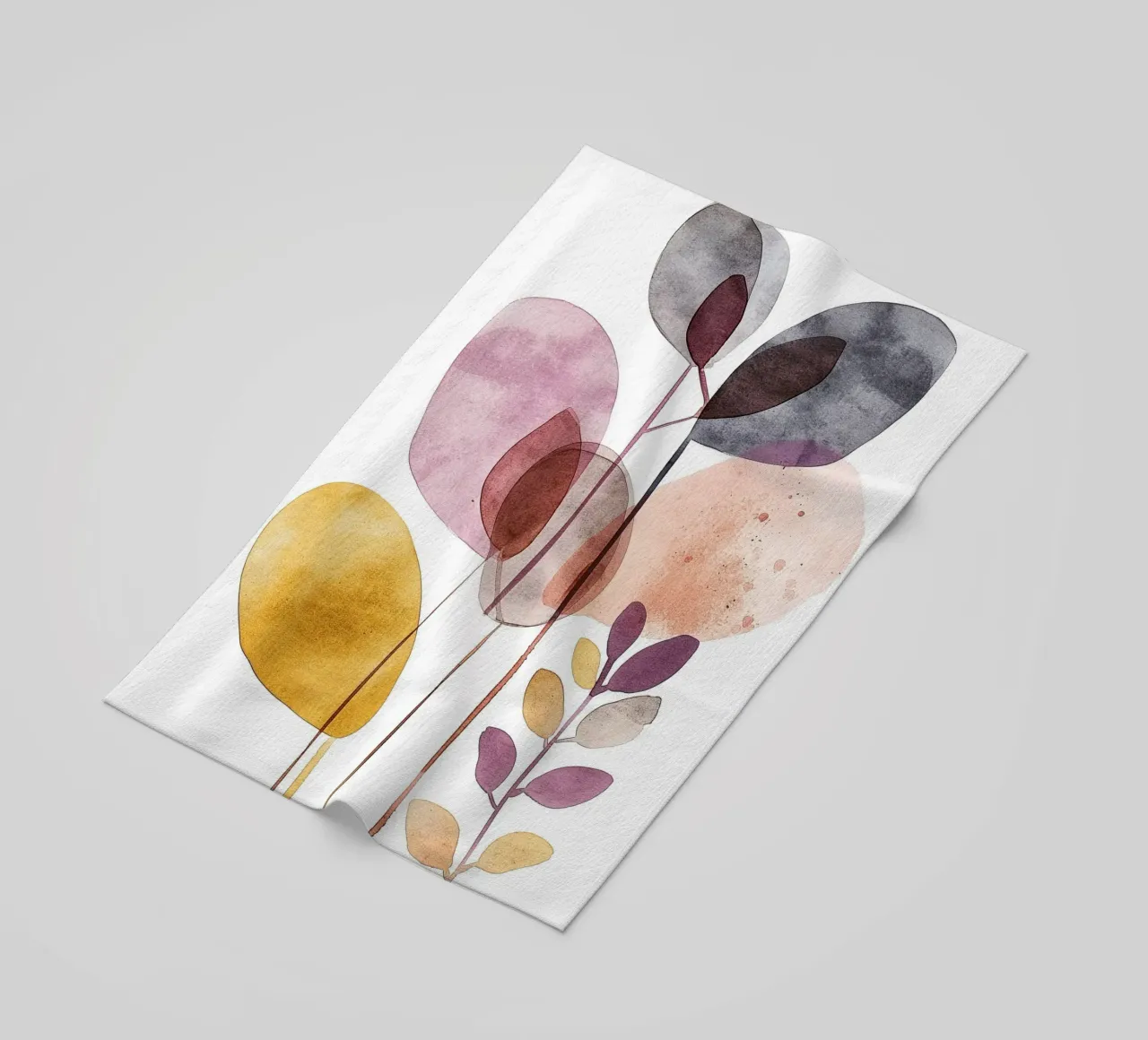 Foglie Boho 3 telo mare da Yaso Design Boho & Botanic