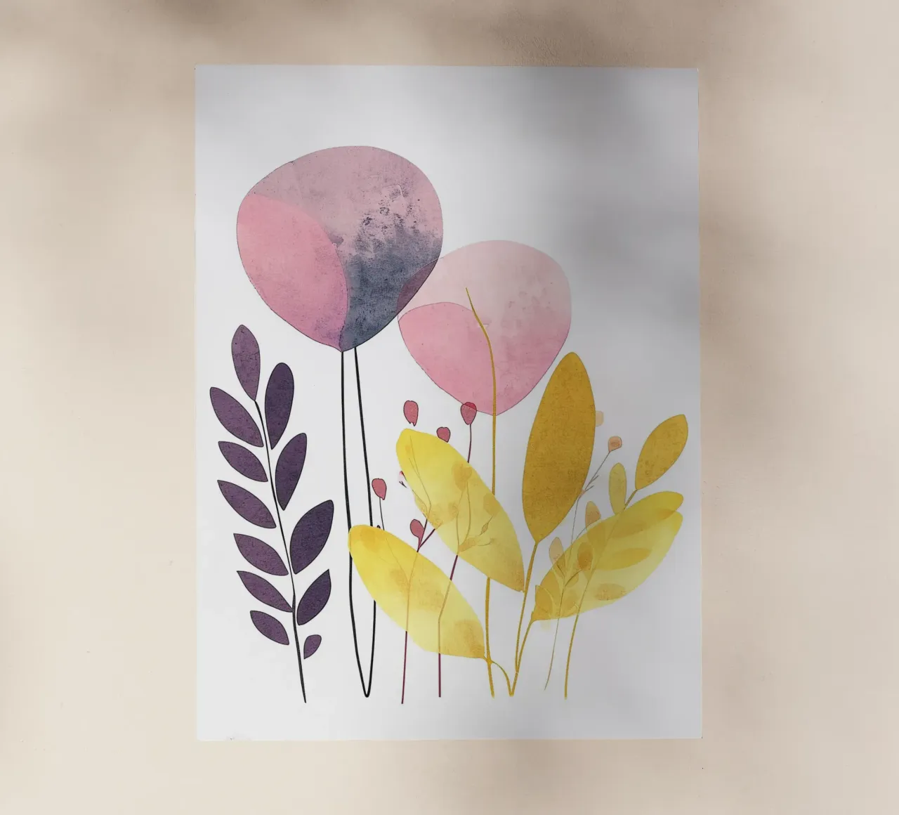 Foglie boho 4 pellicola backlit da Yaso Design Boho & Botanic