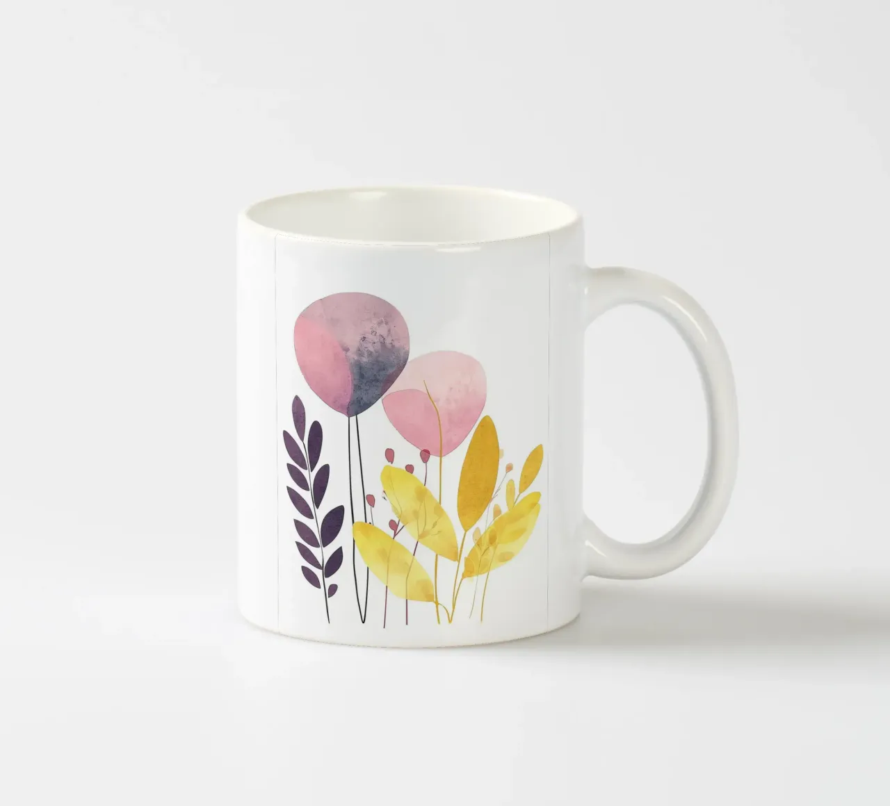 Foglie boho 4 tazza in ceramica da Yaso Design Boho & Botanic