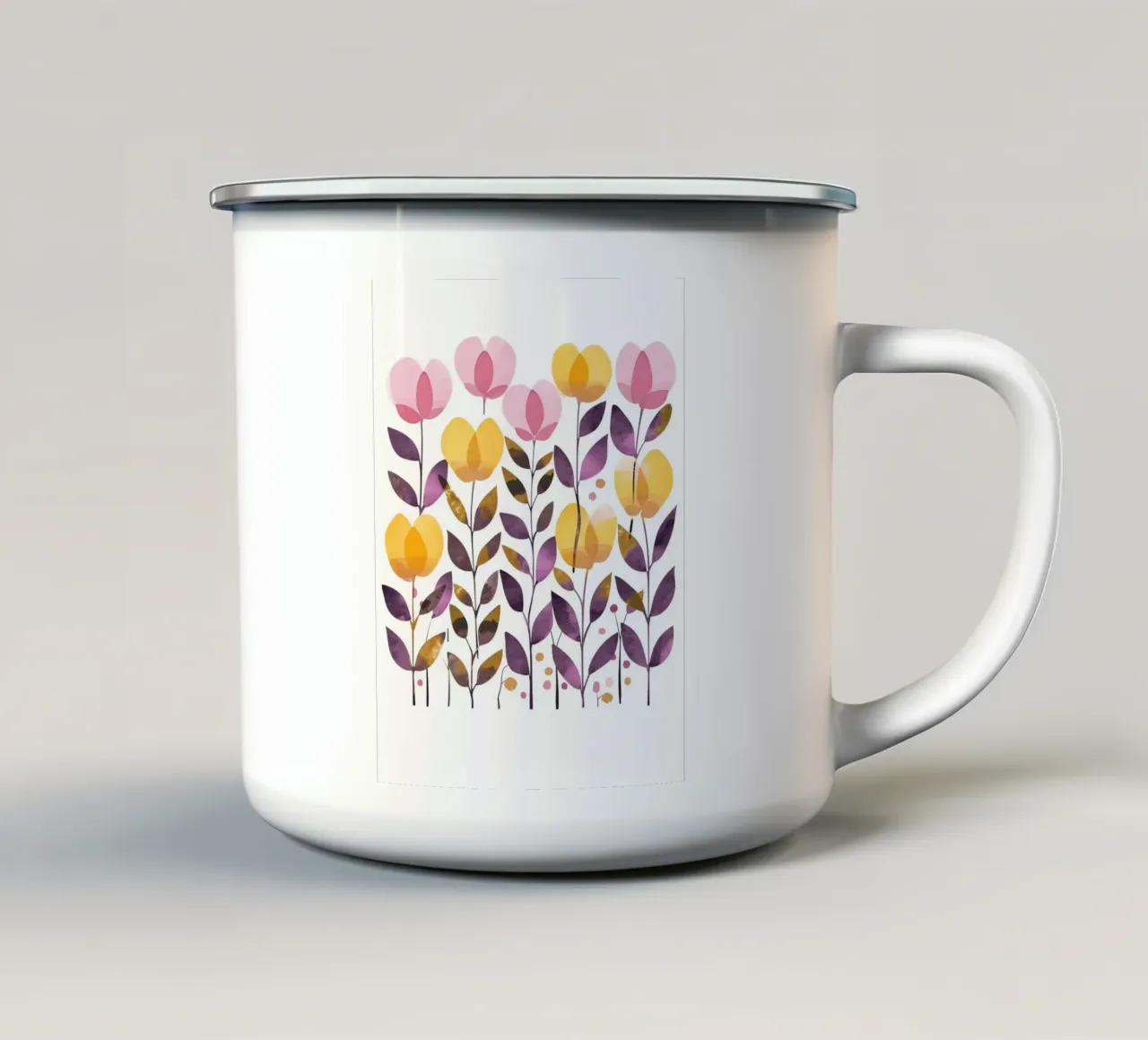 Foglie boho 5 tazza in smalto da Yaso Design Boho & Botanic