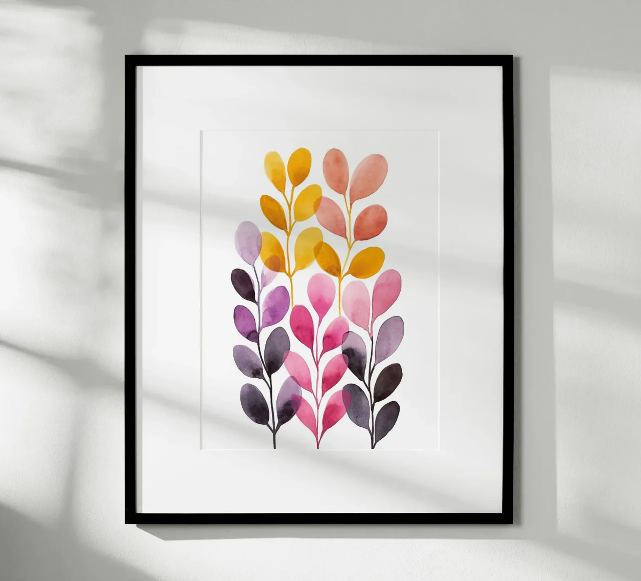 Foglie boho 6 poster con telaio in plastica da Yaso Design Boho & Botanic