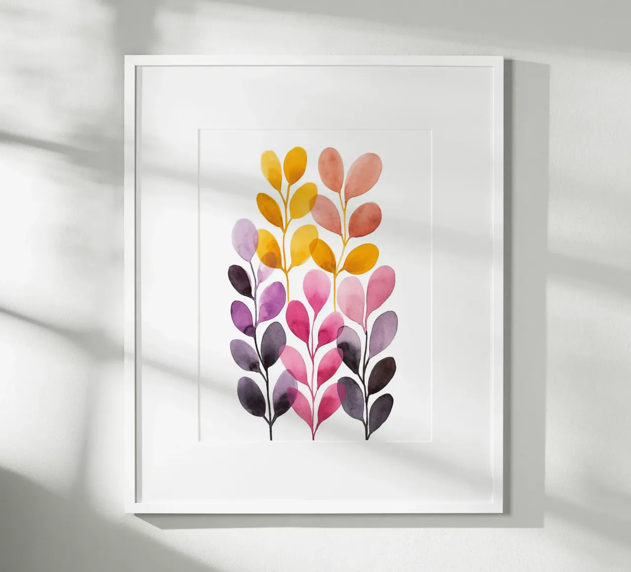 Foglie boho 6 poster con telaio in plastica da Yaso Design Boho & Botanic