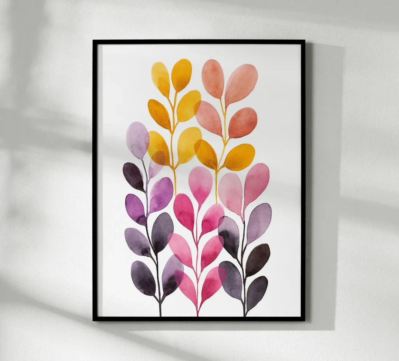 Foglie boho 6 poster con telaio in plastica da Yaso Design Boho & Botanic