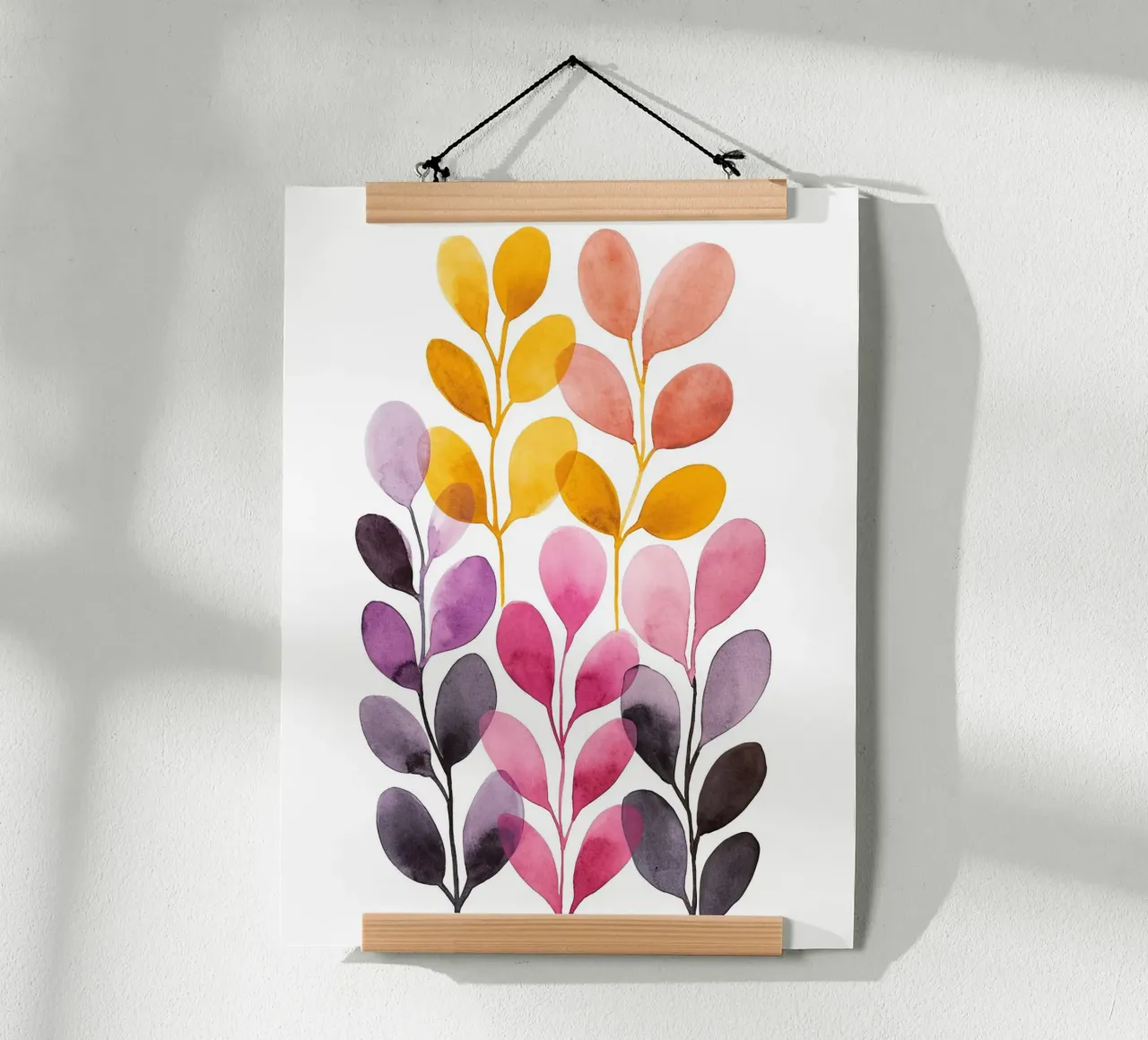 Foglie boho 6 poster con telaio in plastica da Yaso Design Boho & Botanic