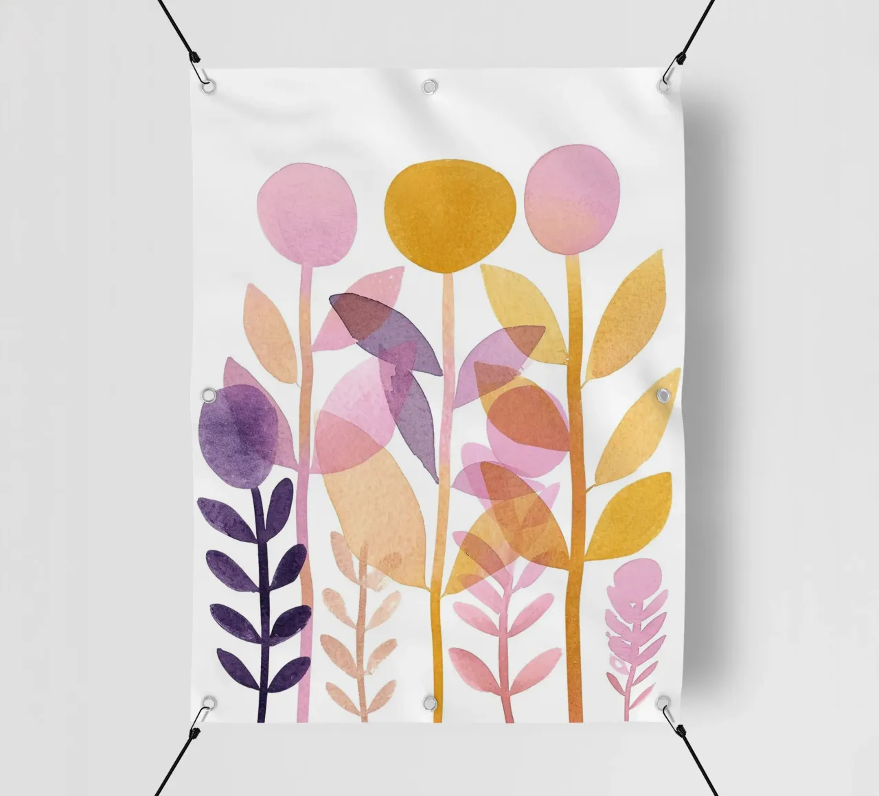 Foglie Boho 7 telo in pvc da Yaso Design Boho & Botanic