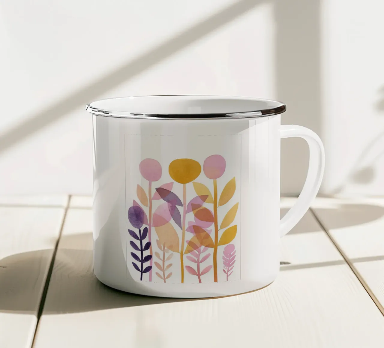 Foglie Boho 7 tazza in smalto da Yaso Design Boho & Botanic