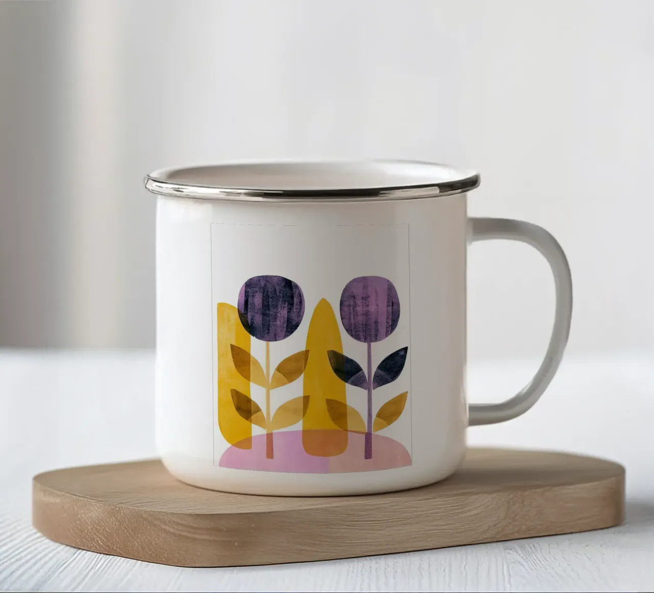 Foglie boho 8 tazza in smalto da Yaso Design Boho & Botanic