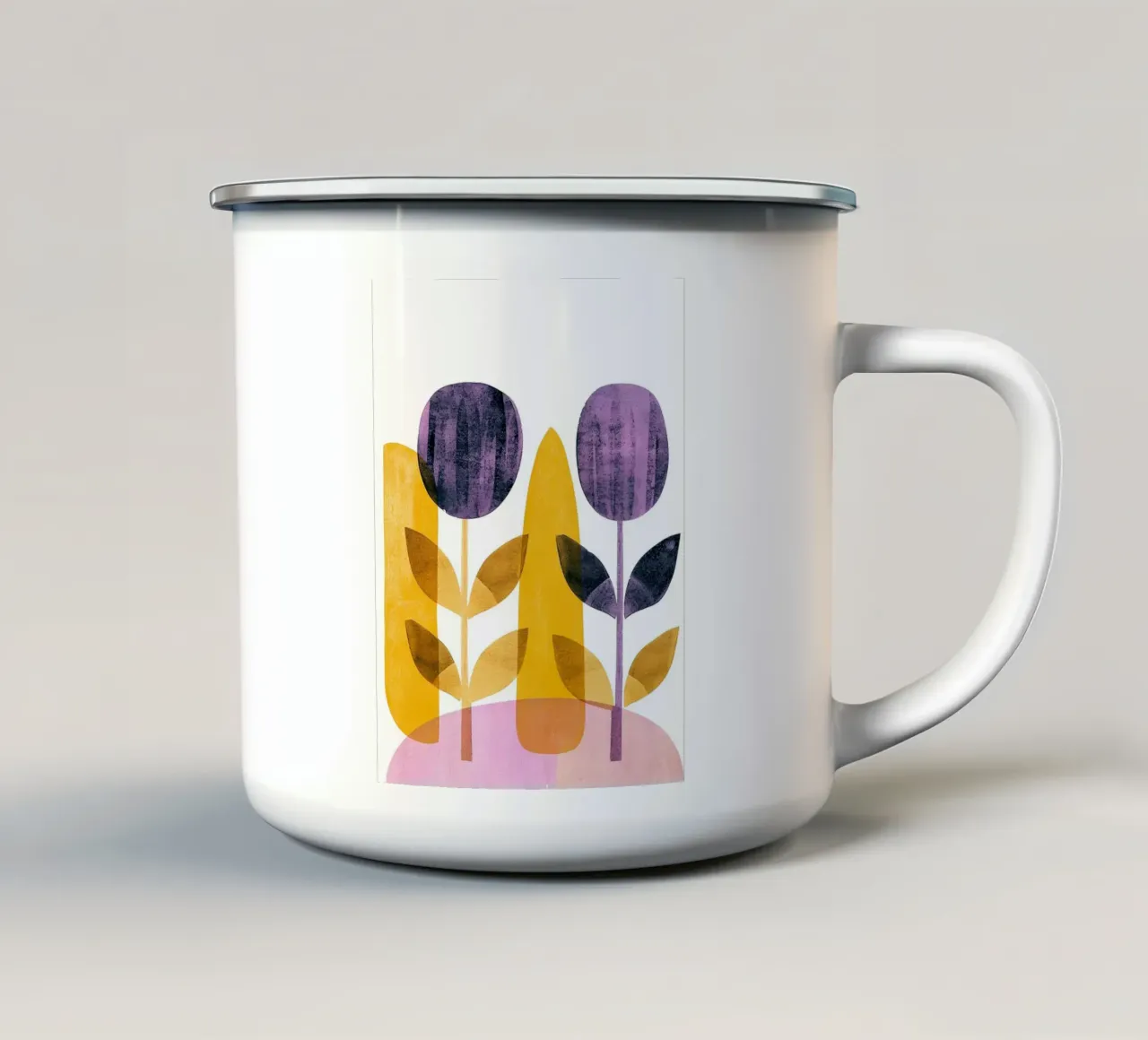 Foglie boho 8 tazza in smalto da Yaso Design Boho & Botanic