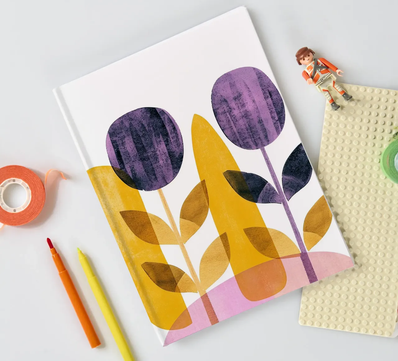 Boho leaves 8 notebook by Yaso Design Boho & Botanic