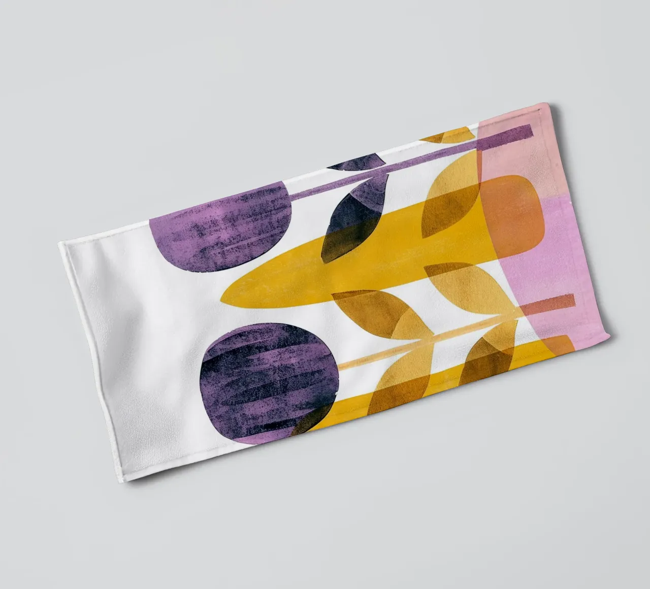 Boho leaves 8 towel by Yaso Design Boho & Botanic