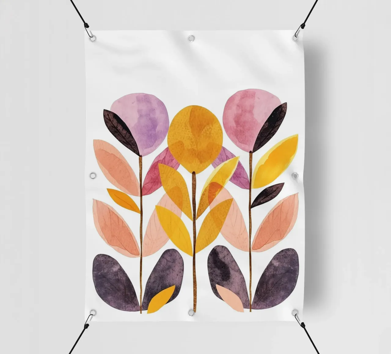 Foglie boho 9 telo in pvc da Yaso Design Boho & Botanic