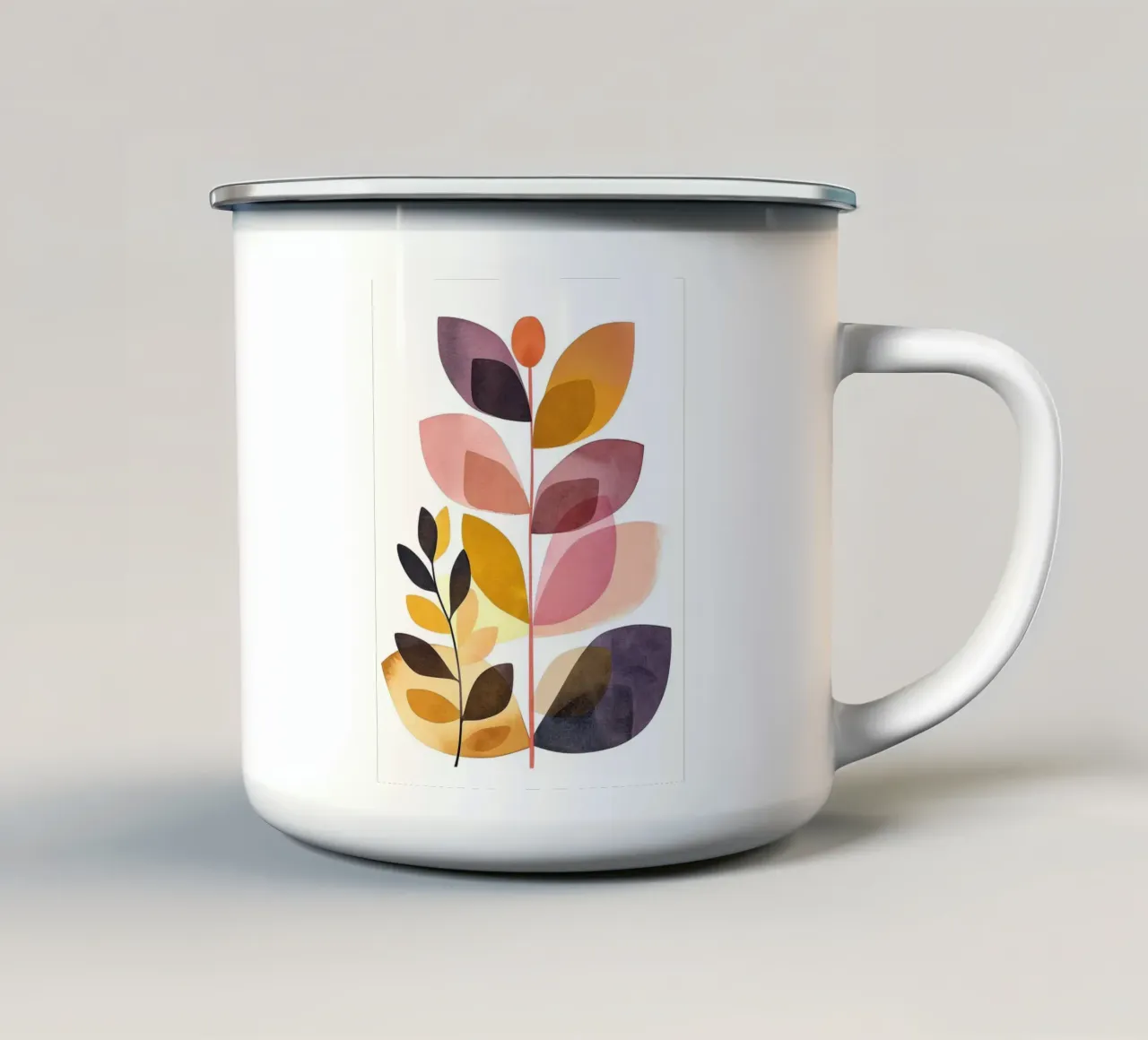 Foglie boho 10 tazza in smalto da Yaso Design Boho & Botanic