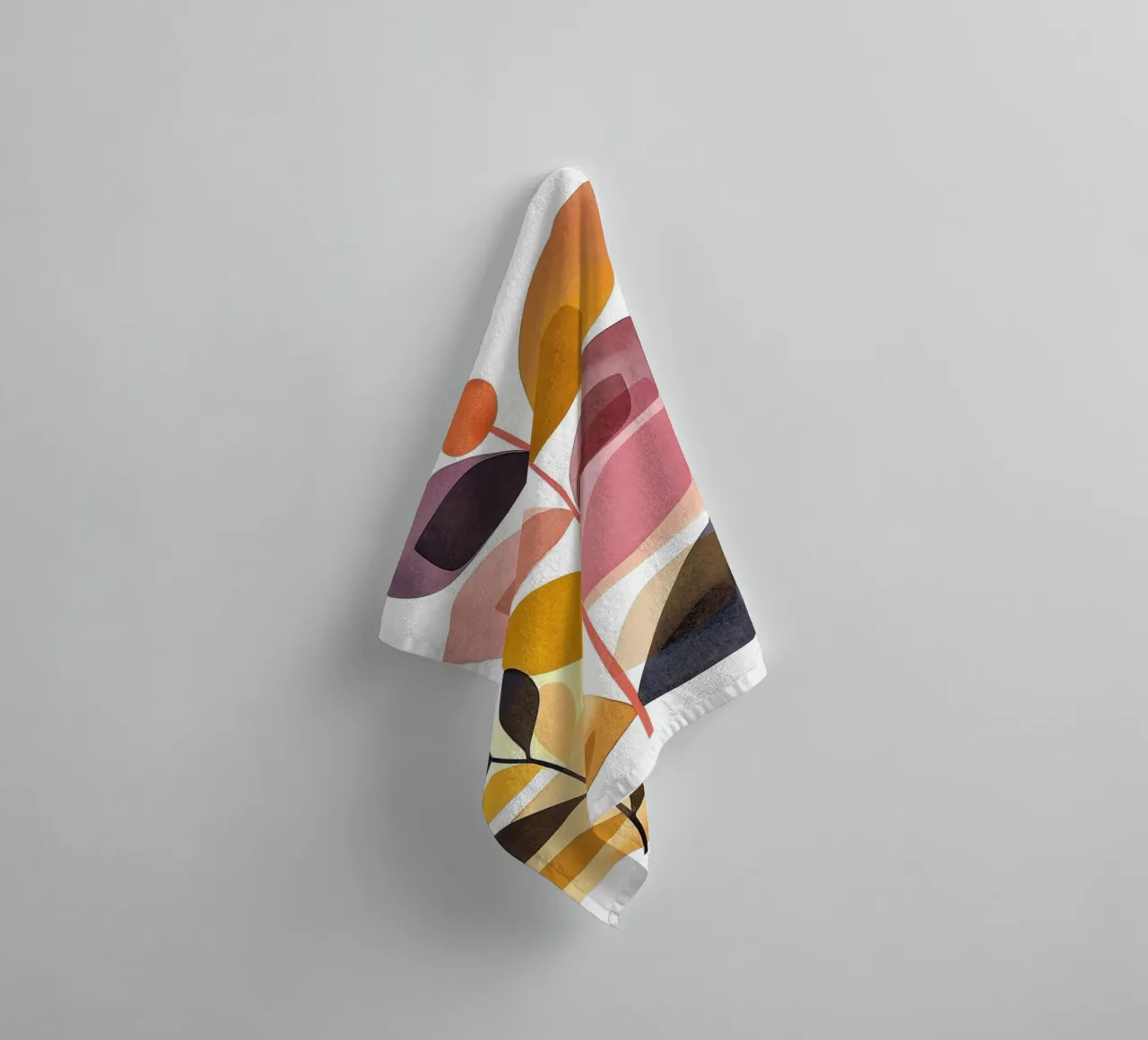 Boho leaves 10 towel by Yaso Design Boho & Botanic