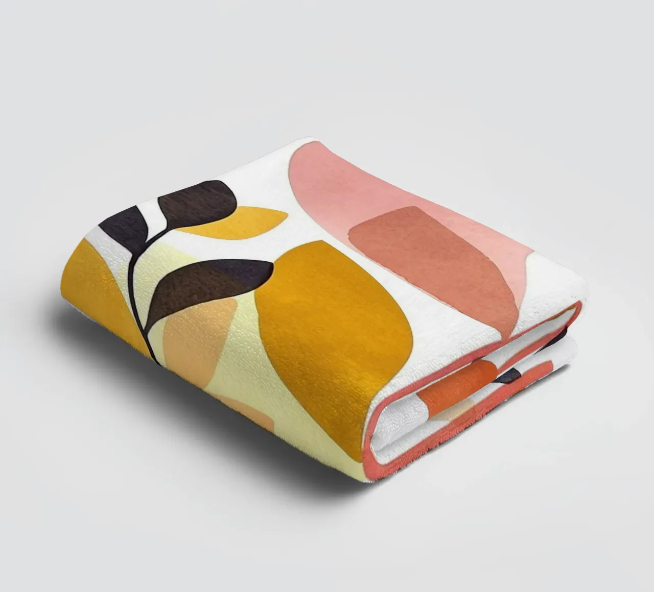 Boho leaves 10 towel by Yaso Design Boho & Botanic
